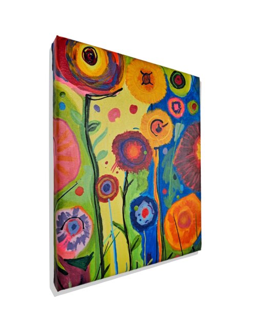 Quadro Decorativo em Acrílico Pintado a Mão Quadro Artesanal de