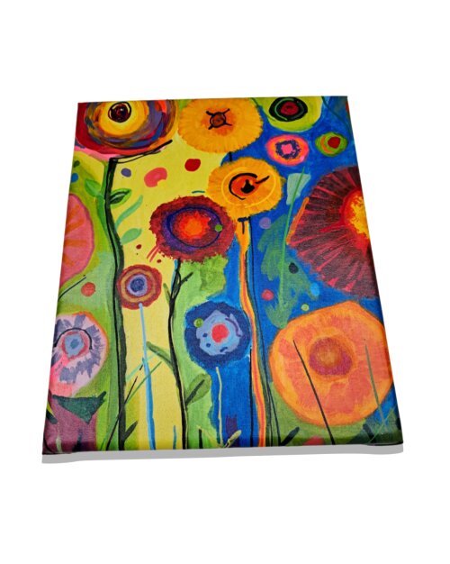 Quadro Decorativo em Acrílico Pintado a Mão Quadro Artesanal de