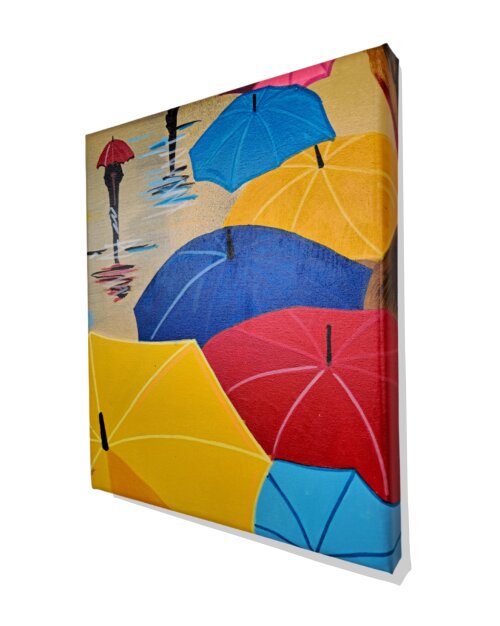 Quadro Decorativo em Acrílico Pintado a Mão Quadro Artesanal co