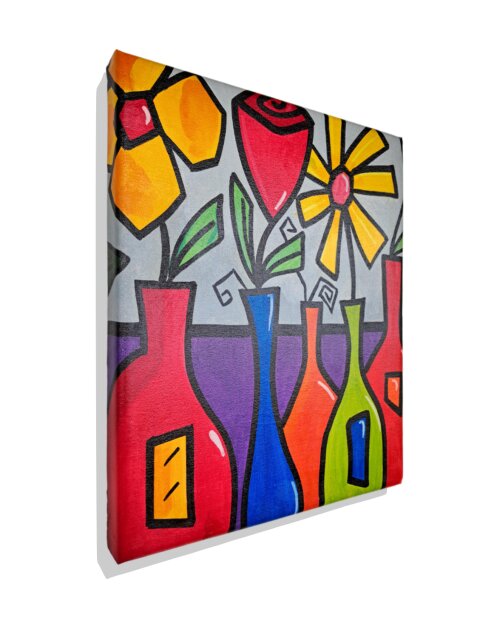 Quadro Decorativo em Acrílico Pintado a Mão Quadro Artesanal co