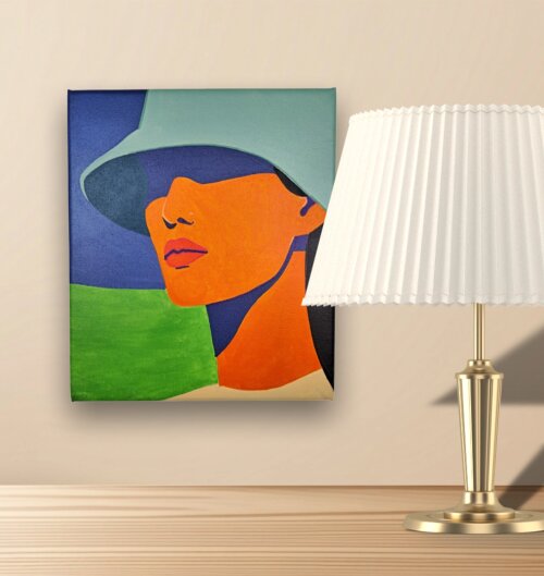 Quadro Decorativo em Acrílico Pintado a Mão Quadro Artesanal de