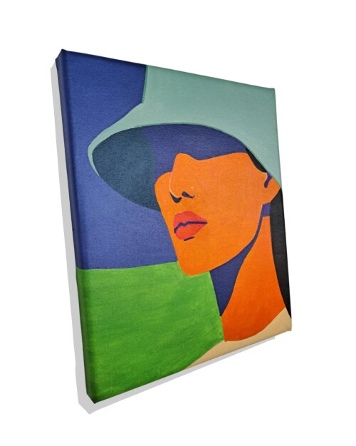 Quadro Decorativo em Acrílico Pintado a Mão Quadro Artesanal de