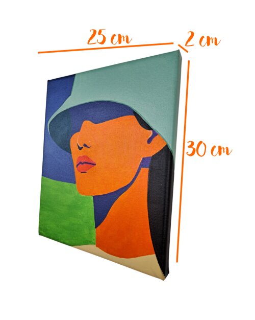 Quadro Decorativo em Acrílico Pintado a Mão Quadro Artesanal de