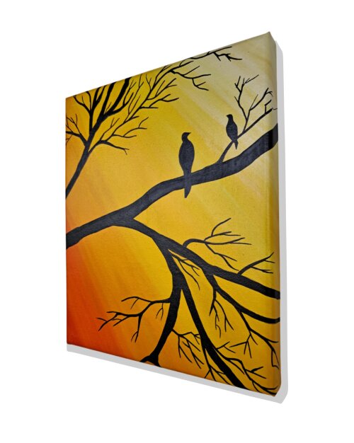 Quadro Decorativo em Acrílico Pintado a Mão Quadro Artesanal de