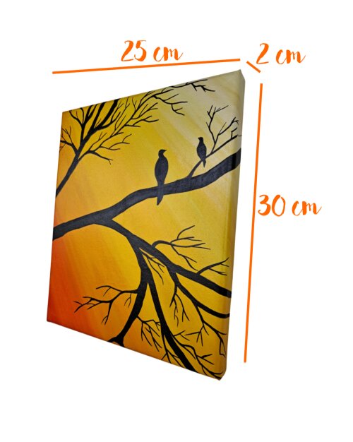 Quadro Decorativo em Acrílico Pintado a Mão Quadro Artesanal de
