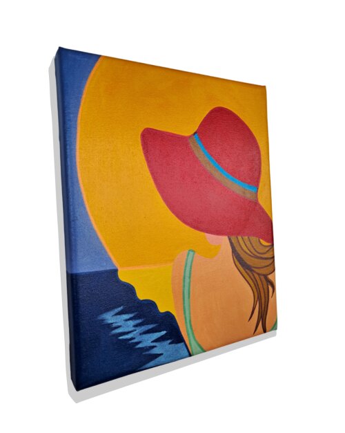 Quadro Decorativo em Acrílico Pintado a Mão Quadro Artesanal de
