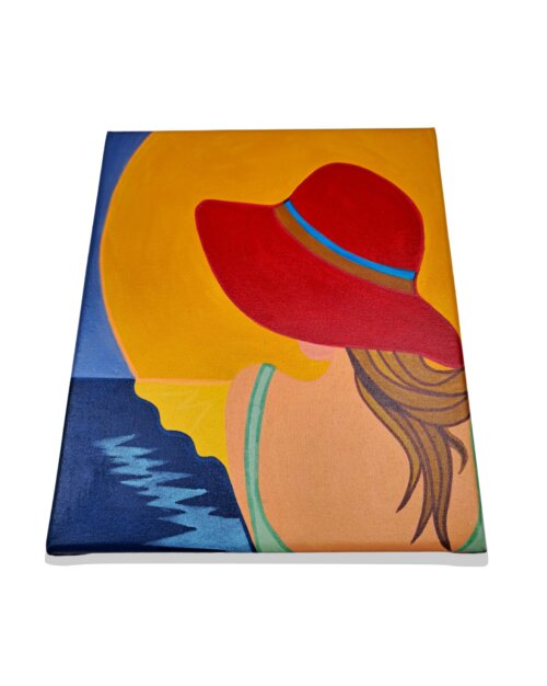 Quadro Decorativo em Acrílico Pintado a Mão Quadro Artesanal de