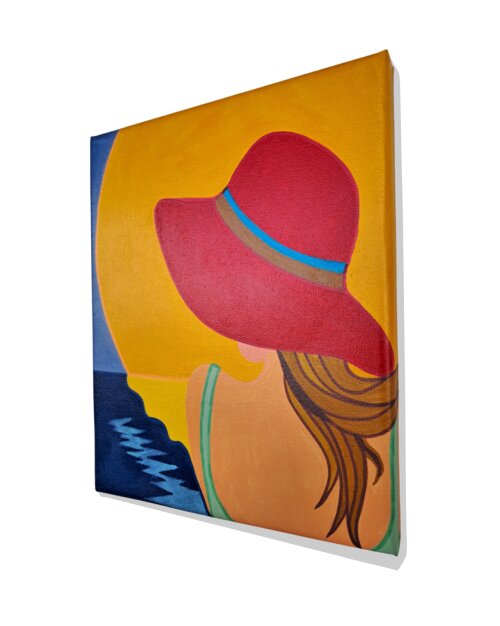 Quadro Decorativo em Acrílico Pintado a Mão Quadro Artesanal de