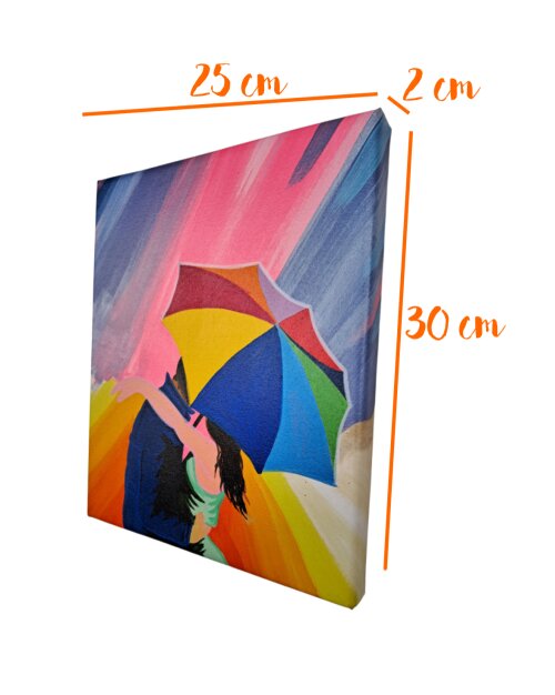 Quadro Decorativo em Acrílico Pintado a Mão Quadro Artesanal Qu