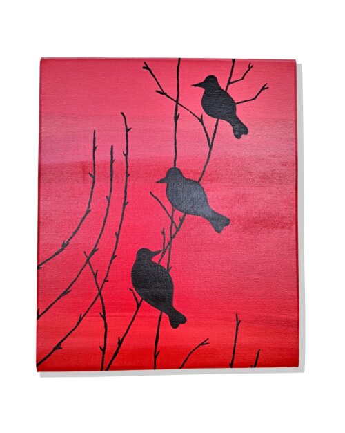 Quadro Decorativo em Acrílico Pintado a Mão Quadro Artesanal co