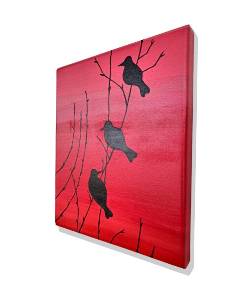 Quadro Decorativo em Acrílico Pintado a Mão Quadro Artesanal co