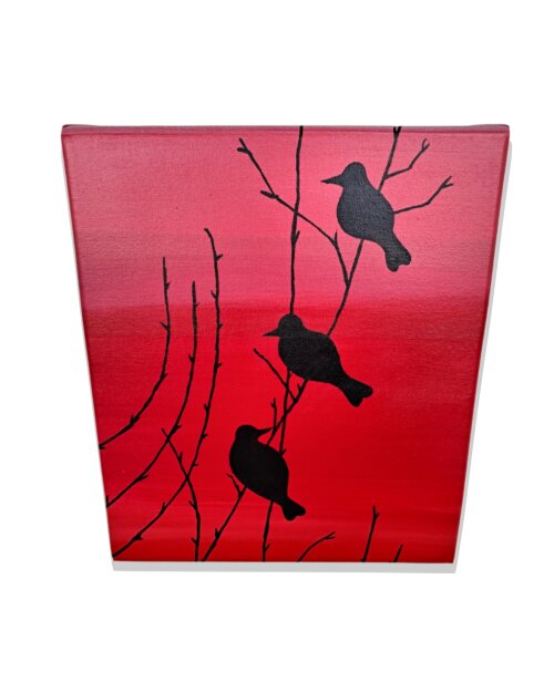 Quadro Decorativo em Acrílico Pintado a Mão Quadro Artesanal co