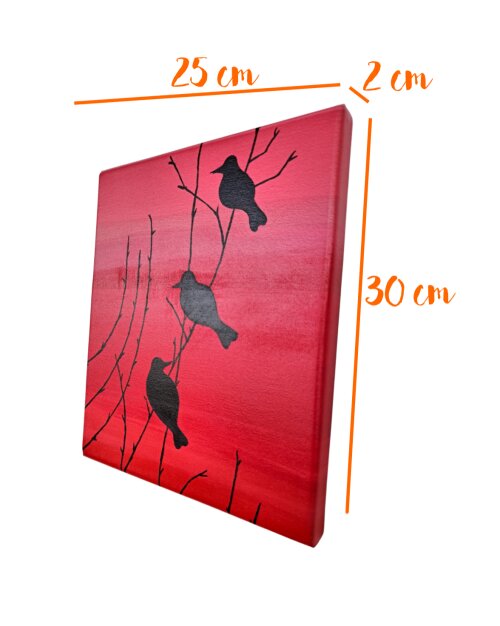 Quadro Decorativo em Acrílico Pintado a Mão Quadro Artesanal co