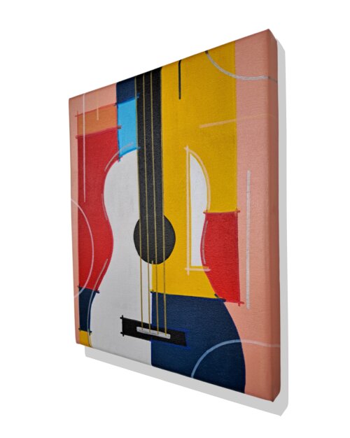 Quadro Decorativo em Acrílico Pintado a Mão Quadro Artesanal Vi