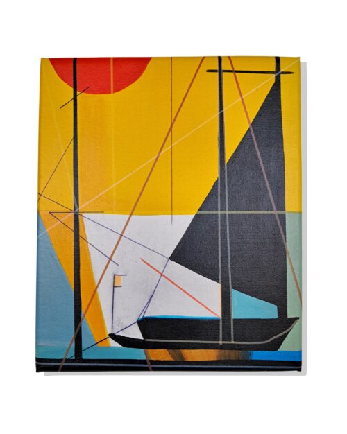 Quadro Decorativo em Acrílico Pintado a Mão Quadro Artesanal de