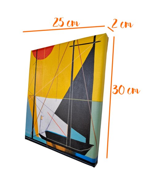 Quadro Decorativo em Acrílico Pintado a Mão Quadro Artesanal de