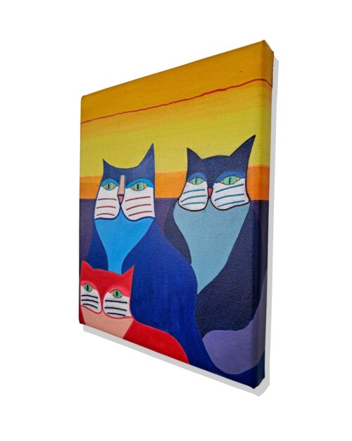 Quadro Decorativo em Acrílico Pintado a Mão Quadro Artesanal de