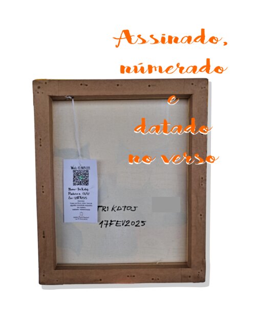 Quadro Decorativo em Acrílico Pintado a Mão Quadro Artesanal de