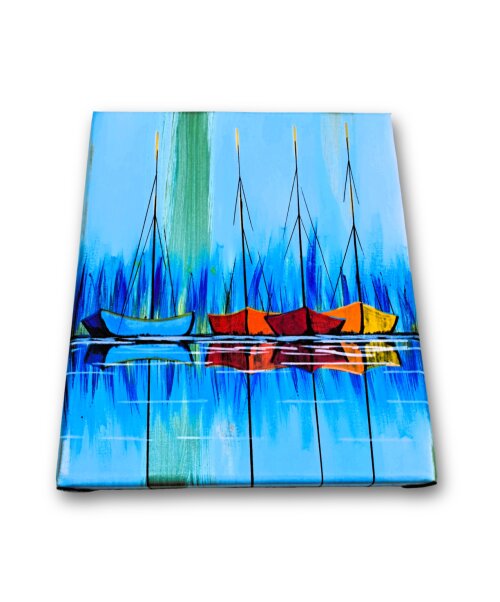 Quadro Decorativo em Acrílico Pintado a Mão Quadro Artesanal de