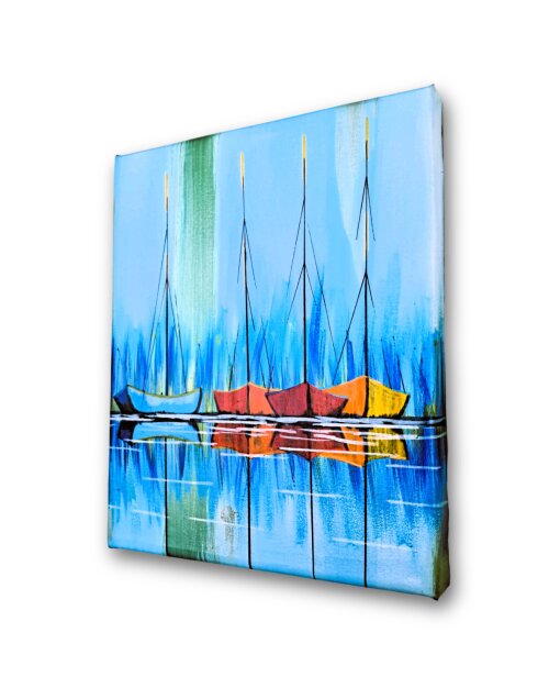 Quadro Decorativo em Acrílico Pintado a Mão Quadro Artesanal de