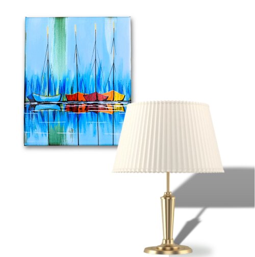 Quadro Decorativo em Acrílico Pintado a Mão Quadro Artesanal de