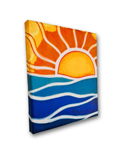 Quadro Decorativo em Acrílico Pintado a Mão Quadro Artesanal de
