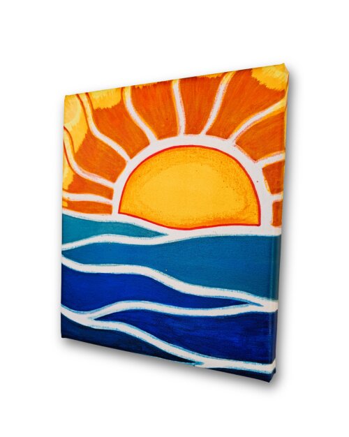 Quadro Decorativo em Acrílico Pintado a Mão Quadro Artesanal de