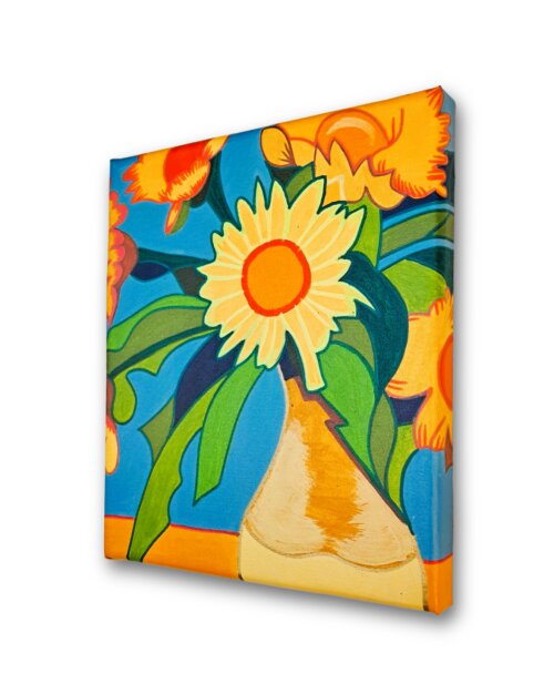 Quadro Decorativo em Acrílico Pintado a Mão Quadro Artesanal De