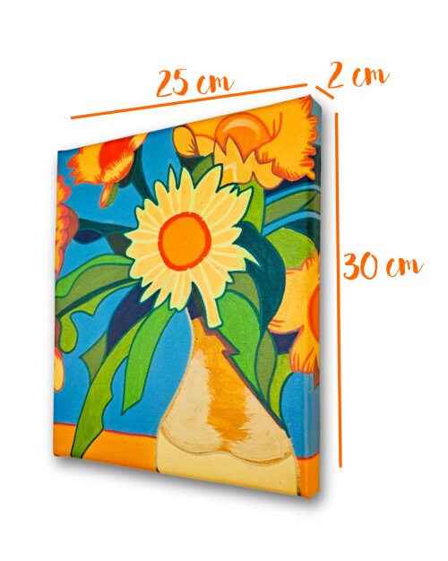 Quadro Decorativo em Acrílico Pintado a Mão Quadro Artesanal De