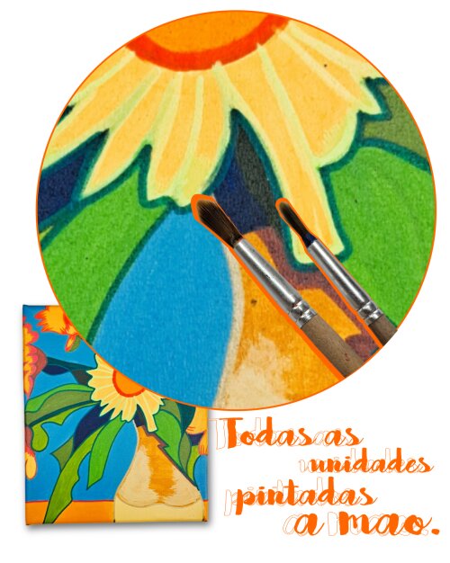 Quadro Decorativo em Acrílico Pintado a Mão Quadro Artesanal De