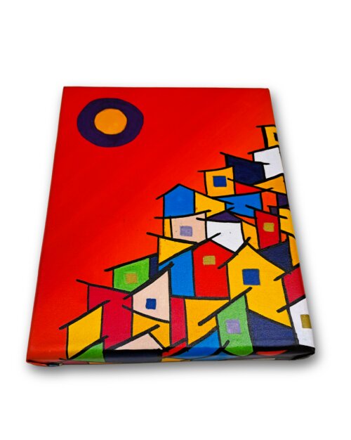 Quadro Decorativo em Acrílico Pintado a Mão Quadro Artesanal de