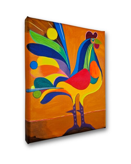 Quadro Decorativo em Acrílico Pintado a Mão Quadro Artesanal de