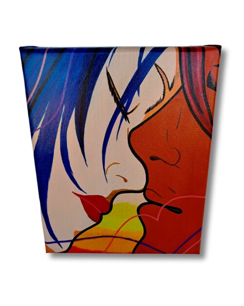 Quadro Decorativo em Acrílico Pintado a Mão Quadro Artesanal de