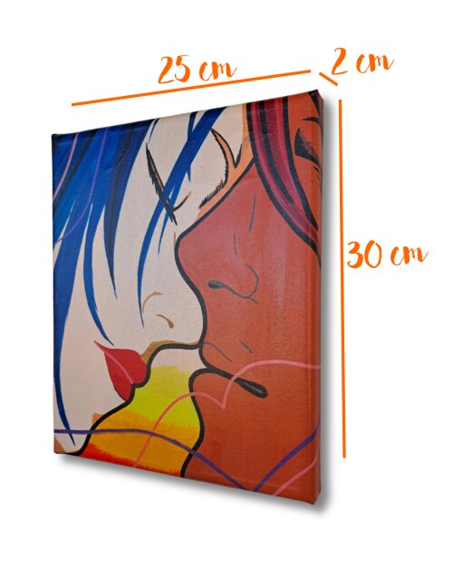Quadro Decorativo em Acrílico Pintado a Mão Quadro Artesanal de