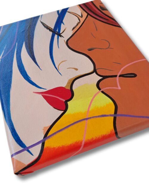 Quadro Decorativo em Acrílico Pintado a Mão Quadro Artesanal de
