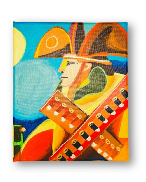 Quadro Decorativo em Acrílico Pintado a Mão Quadro Artesanal de