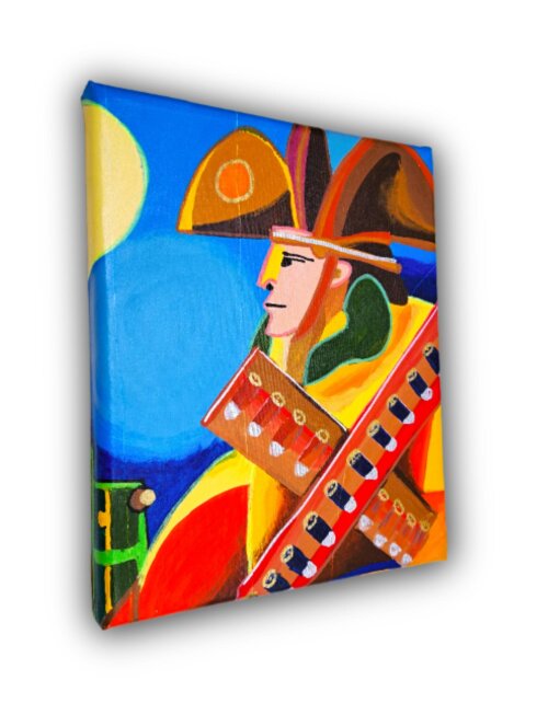 Quadro Decorativo em Acrílico Pintado a Mão Quadro Artesanal de