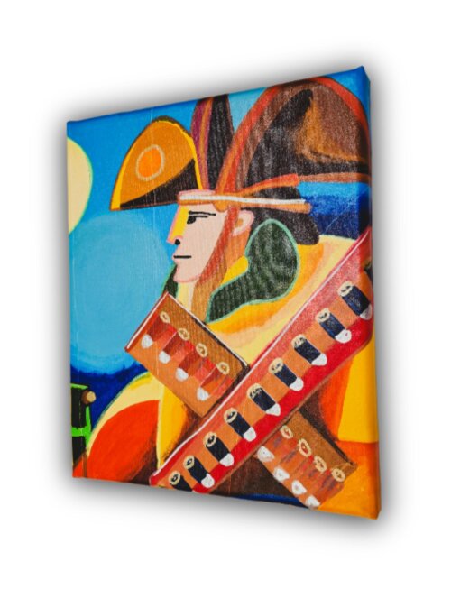 Quadro Decorativo em Acrílico Pintado a Mão Quadro Artesanal de