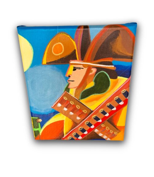 Quadro Decorativo em Acrílico Pintado a Mão Quadro Artesanal de