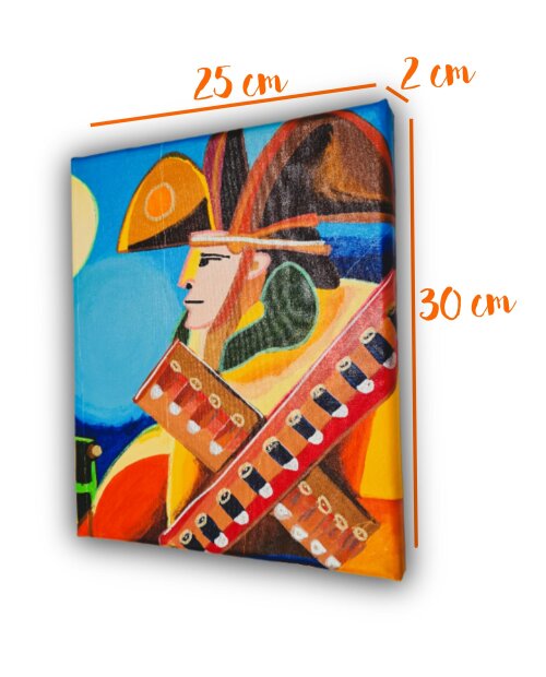 Quadro Decorativo em Acrílico Pintado a Mão Quadro Artesanal de