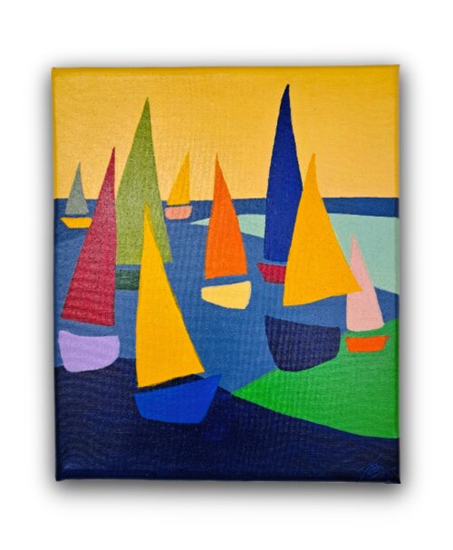 Quadro Decorativo em Acrílico Pintado a Mão Quadro Artesanal de