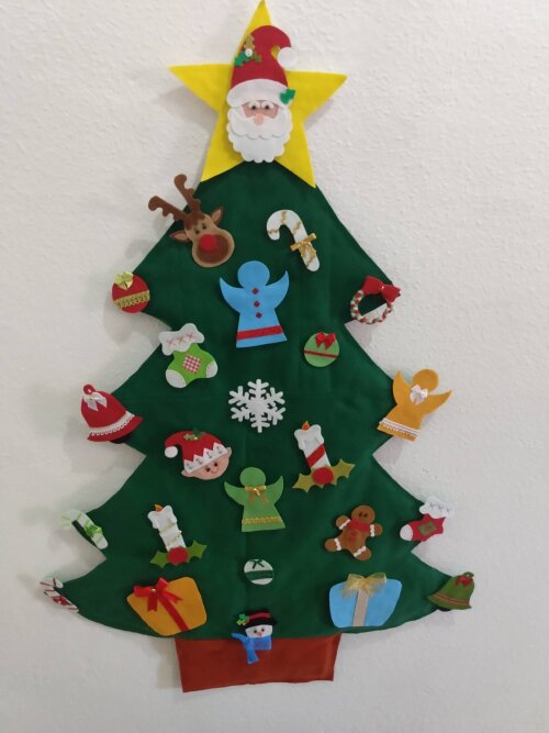 Painel Árvore de Natal em Feltro