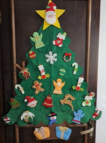 Painel Interativo Árvore de Natal em Feltro