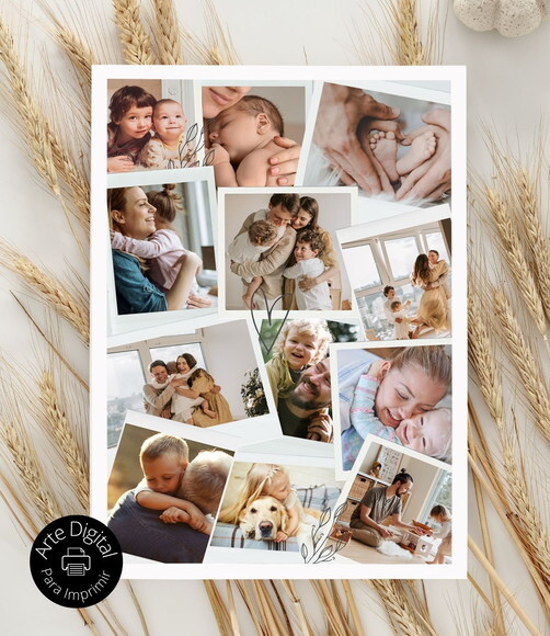Arte Digital Quadro Família Pai Mãe Amiga Personalizado
