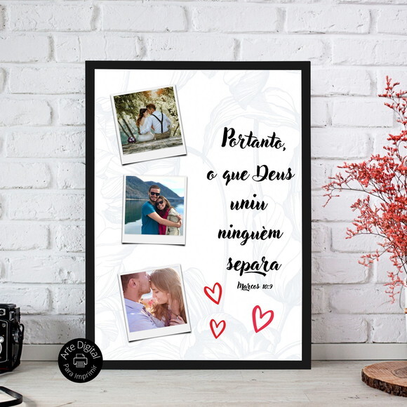 Arte Digital Quadro Personalizado Aniversário De Namoro Foto