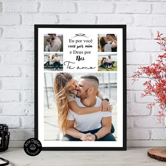 Arte Digital Quadro Personalizado Aniversário De Namoro Foto