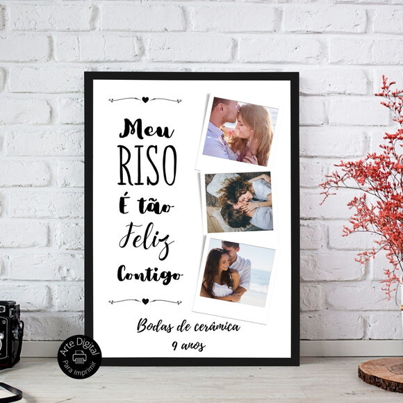 Arte Digital Quadro Personalizado Casal Namorados Riso Feliz
