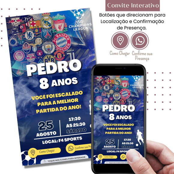 Convite Champions-league Uefa Liga dos Campeões Digital
