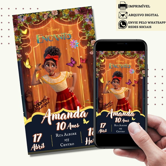 Convite Digital Encanto Dolores Família Madrigal Virtual