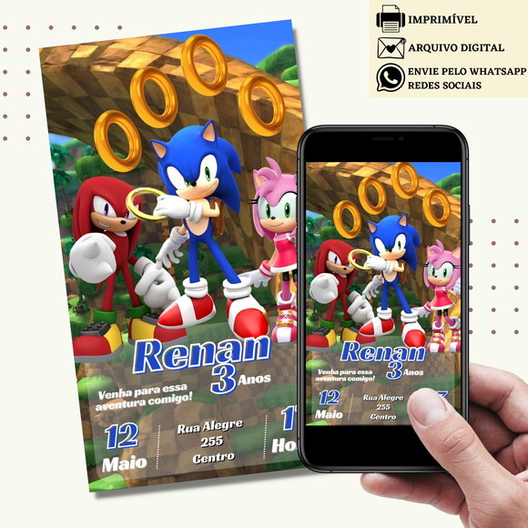 Convite Digital Sonic Virtual